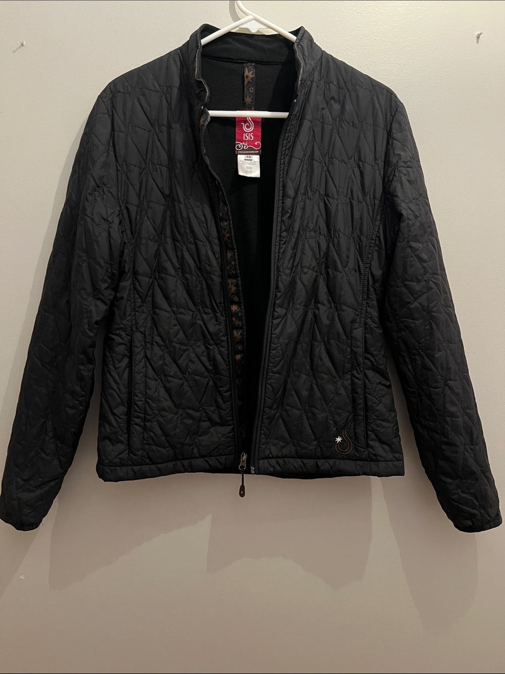 Isis Black Quilted Zip-Up Puffer Jacket